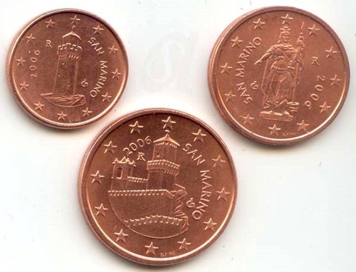 San marino set - -, euro