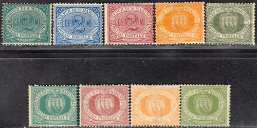 San marino 1877 stamp - marino, sc.